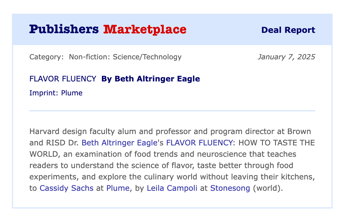 Flavor Fluency book announcement